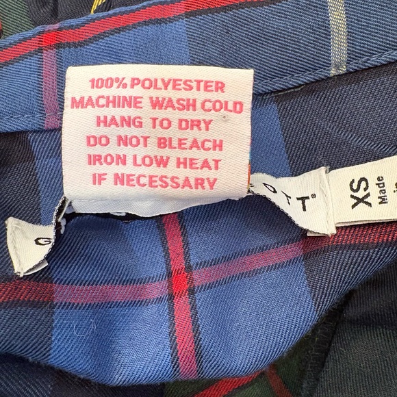 Gretchen Scott Designs Navy Plaid Long Sleeve Dress - Picture 7 of 7